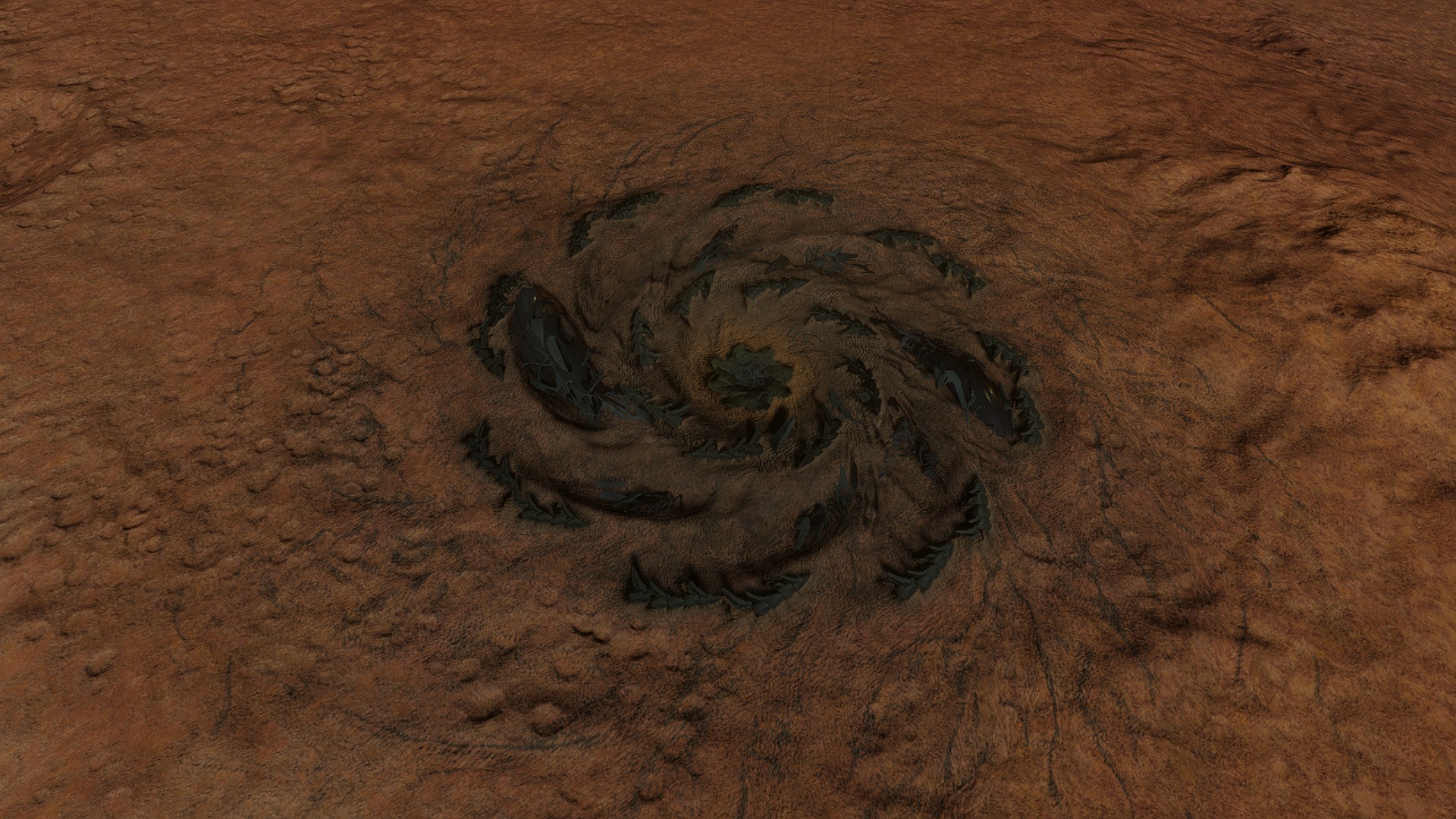 Vue dessus base Thargoid