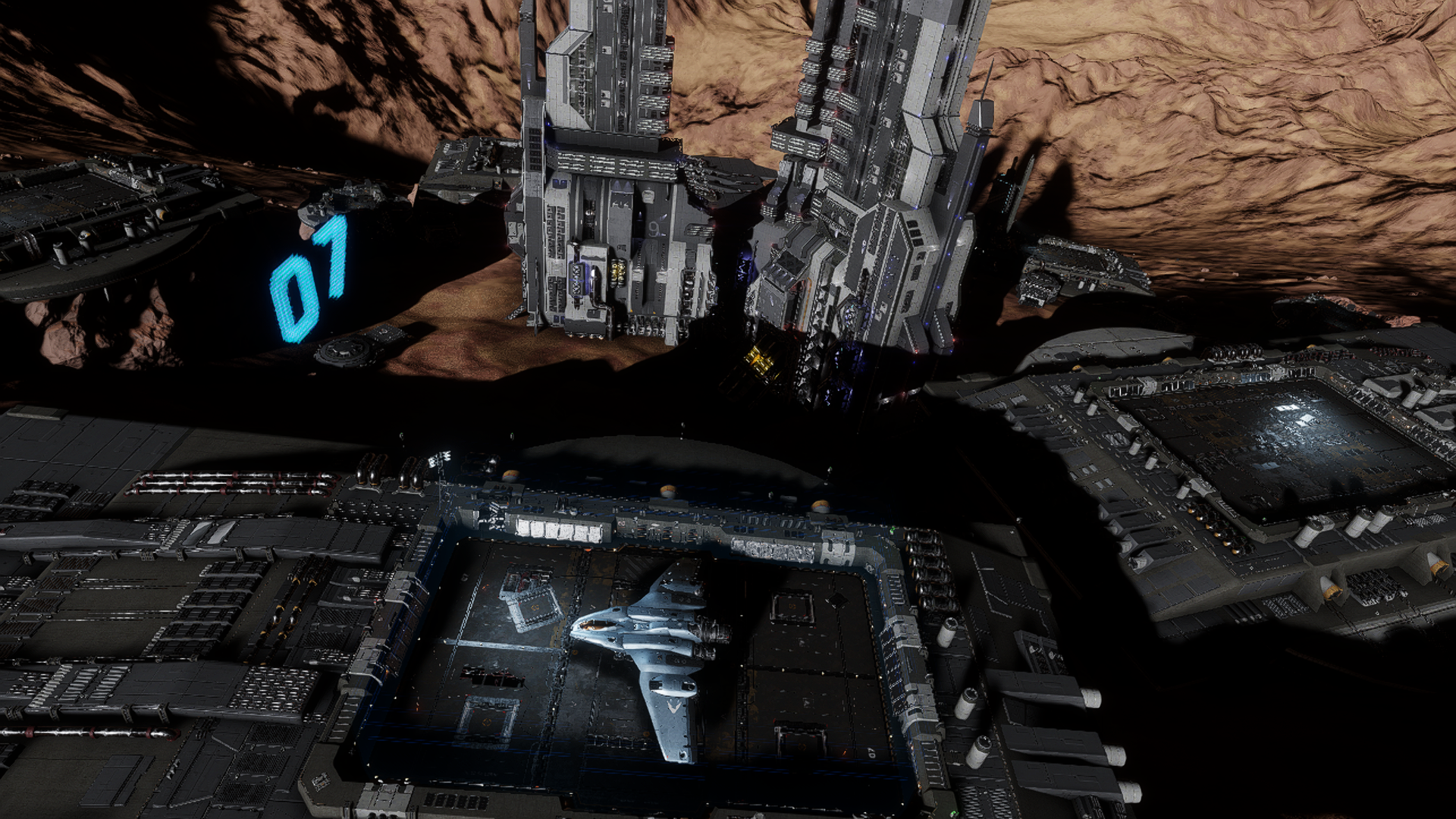 Vue dessus ancienne base Palin