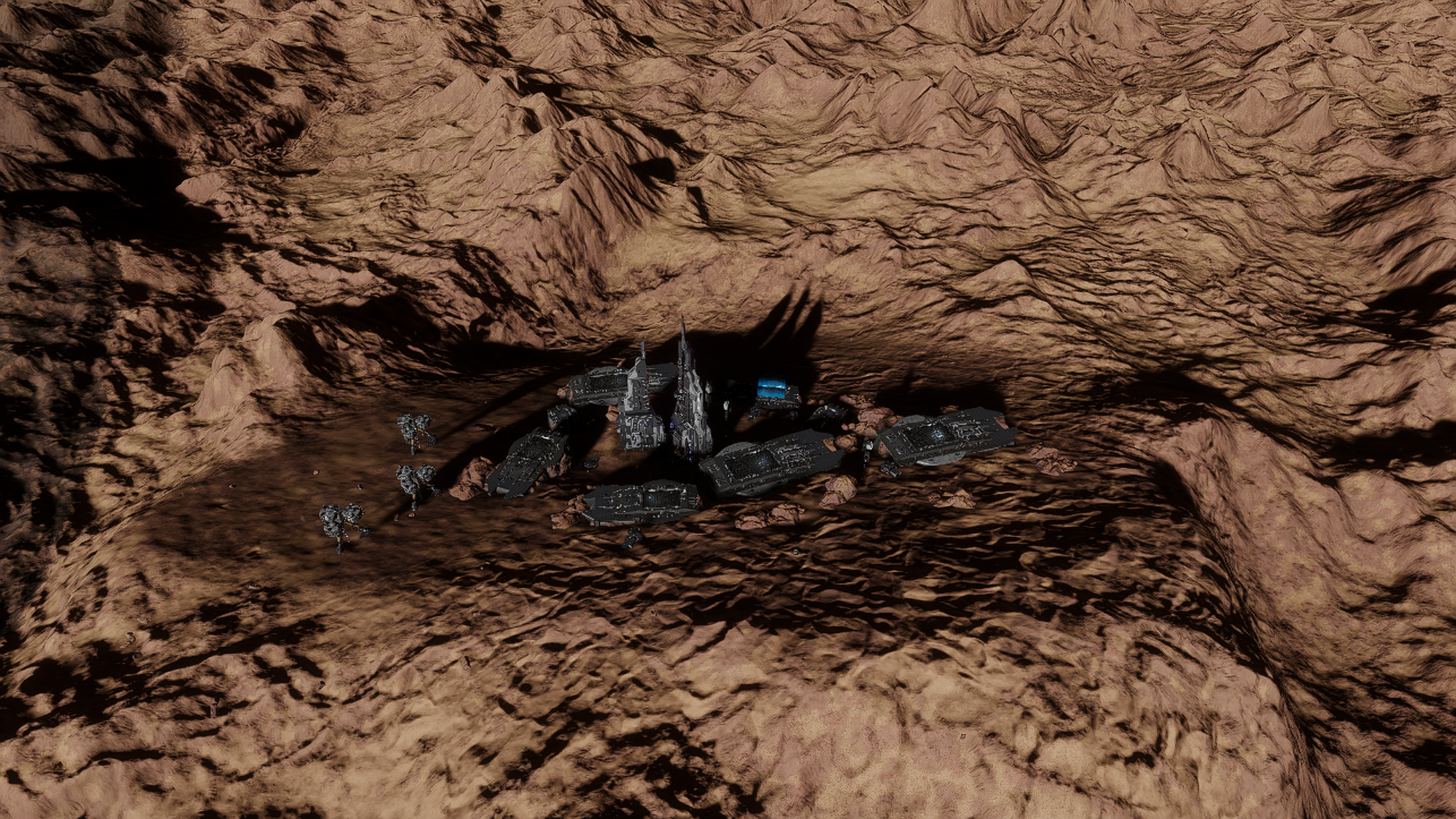 Vue dessus ancienne base Palin